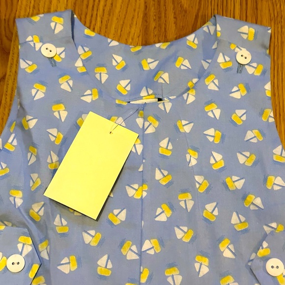 Little Ones Light Blue One Piece Sailboat Romper - Size 4T - New w/ Tags - Picture 2 of 6
